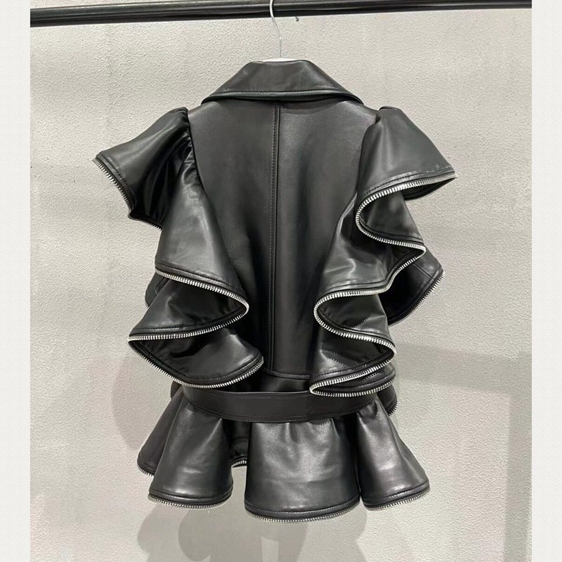 Sheepskin Leather Vest Heavy Work Sheepskin Coat - Image 2