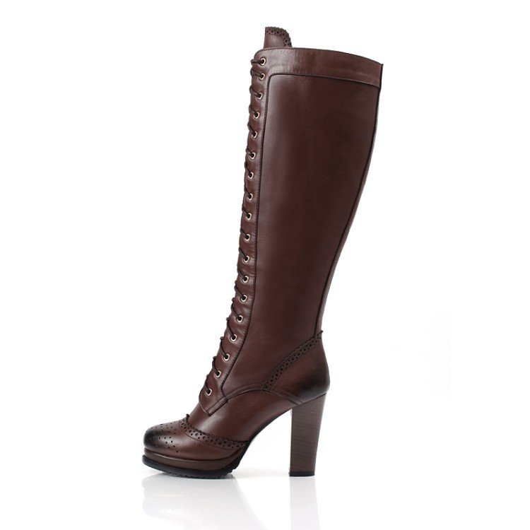Chunky Heel Strap High Tube Women's High Heels - Image 5