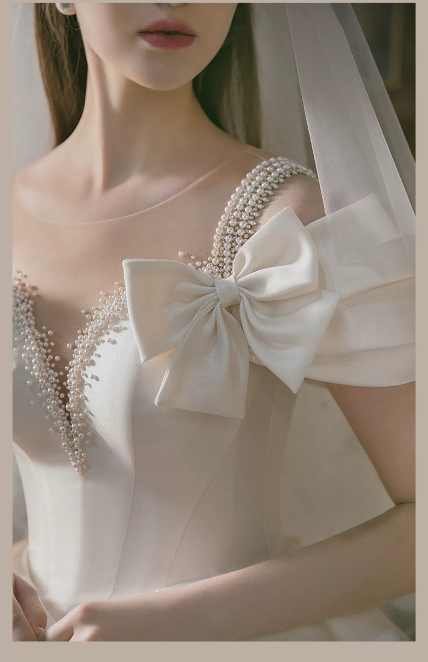 New Bride Vintage Satin Wedding Dress - Image 3
