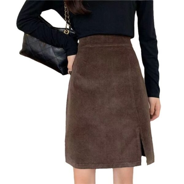 Style Slim-fit Corduroy Skirt - Image 2