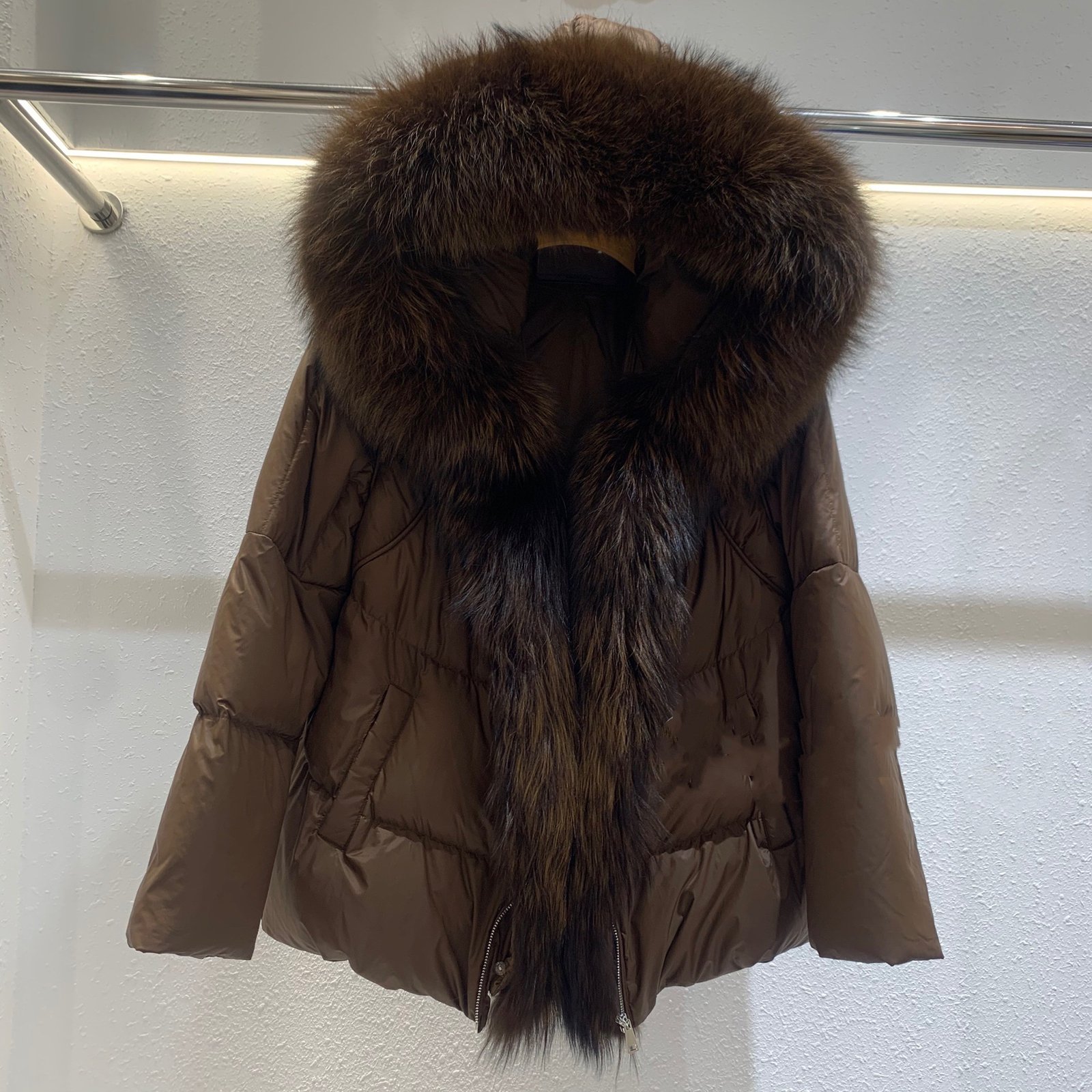 Fox Big Fur Collar Duck Down Down Jacket Female - Image 3
