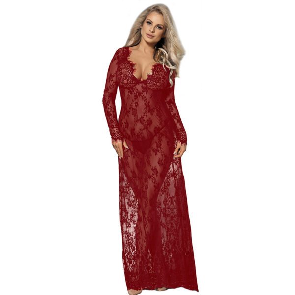 Nightdress Lace Long See-Through Skirt - Image 2