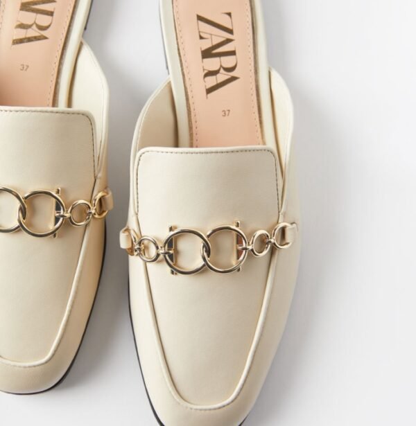 Leather Slippers Women Toe Flat Shoes Women - Image 2
