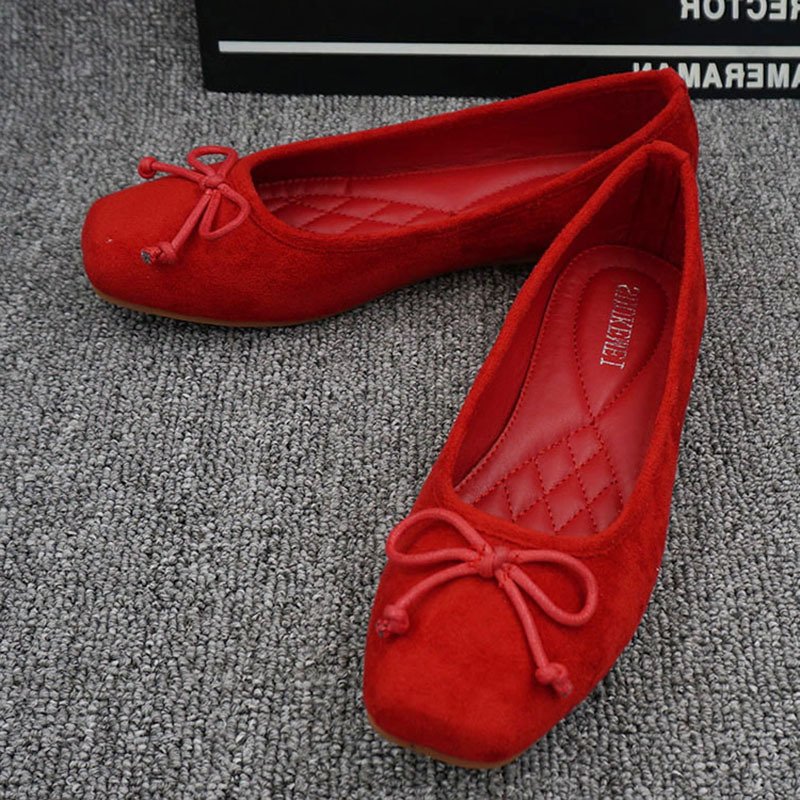 Women Square Toe Flat Shoes