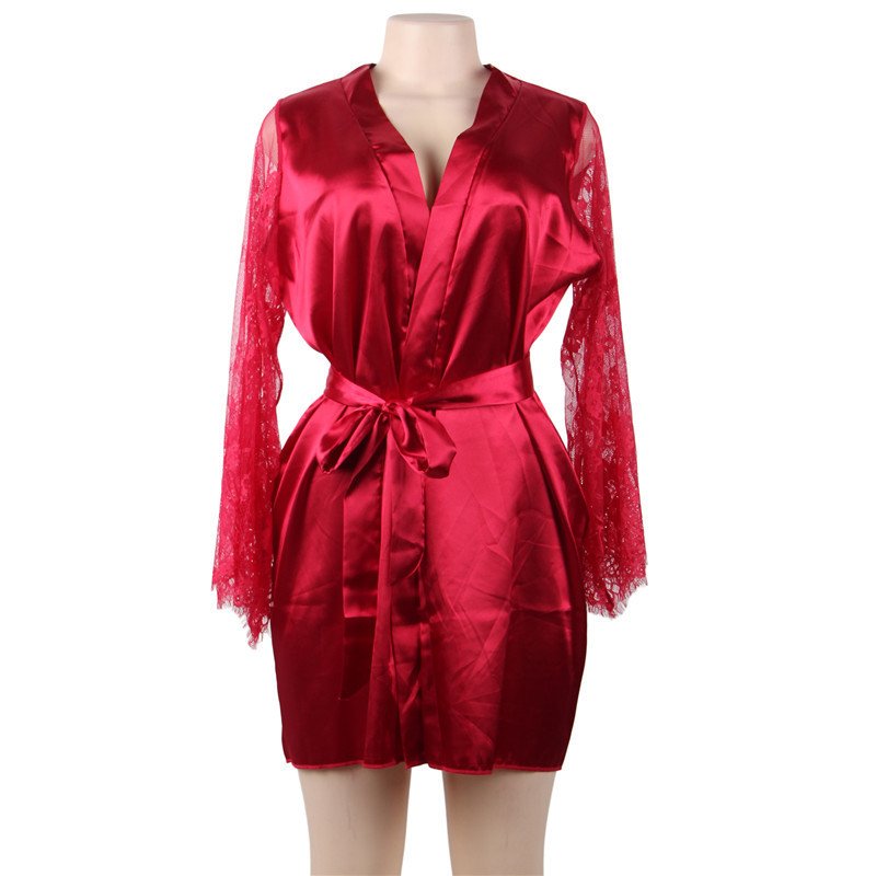 Flared Sleeve Lace Tie Nightdress - Image 5