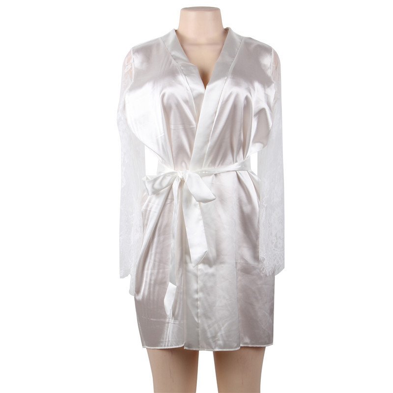 Flared Sleeve Lace Tie Nightdress - Image 8