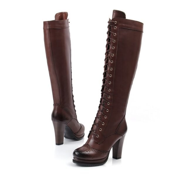 Chunky Heel Strap High Tube Women's High Heels - Image 7
