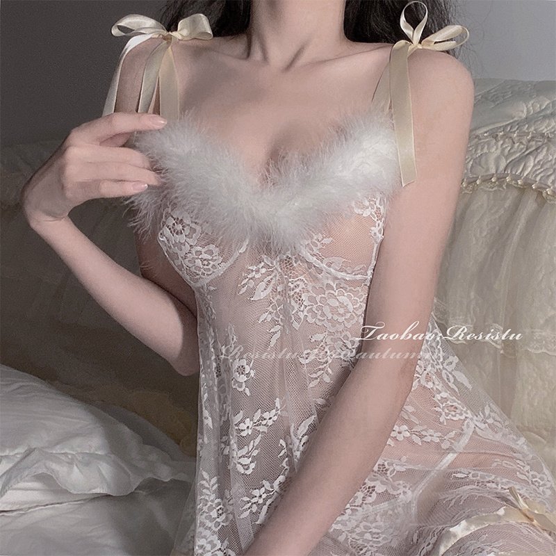 Perspective Lace Nightdress - Image 5