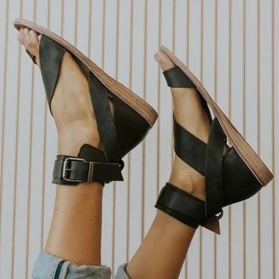 Sandals women flat Roman shoes - Image 4