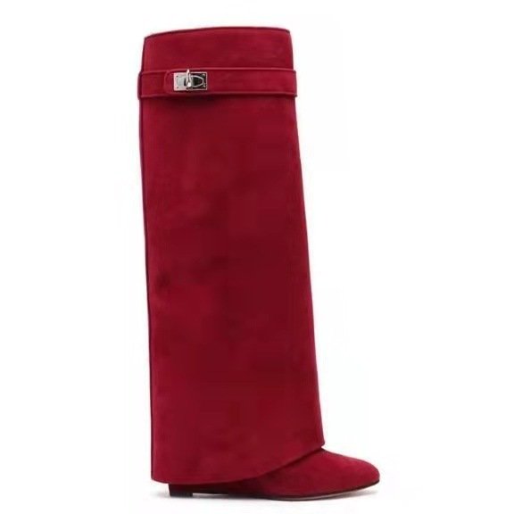 New Wedge Pants Boots Metal Lock Pants Fashion Women Sleeve - Image 8