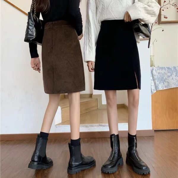 Style Slim-fit Corduroy Skirt - Image 6