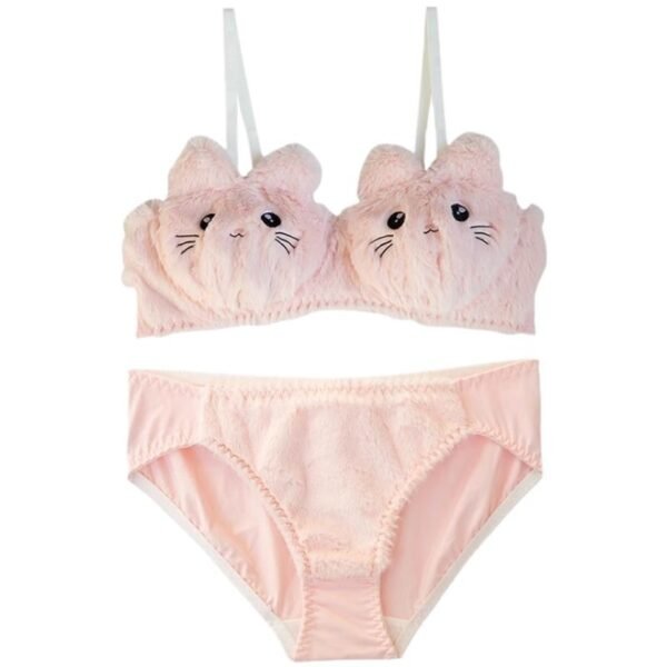 Cute Girl Girls Underwear Pure Cotton Cute Wireless Bra Set - Image 3