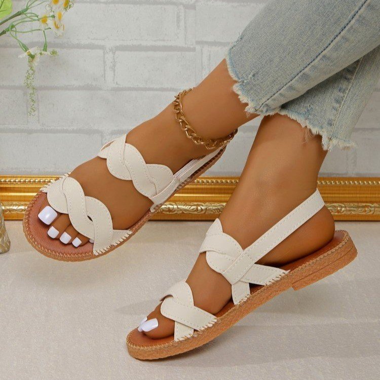 Woven Fashion Flat Summer Shoes Women - Image 6