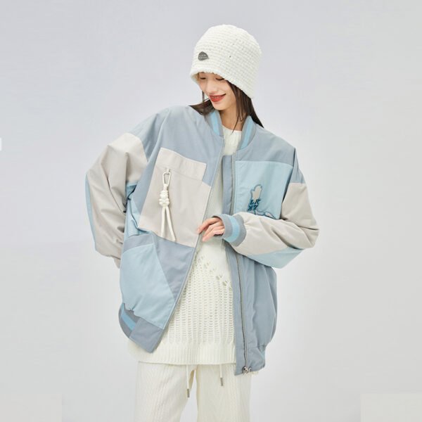 Couples' National Trendy Jackets With Contrast Color Stitching - Image 6