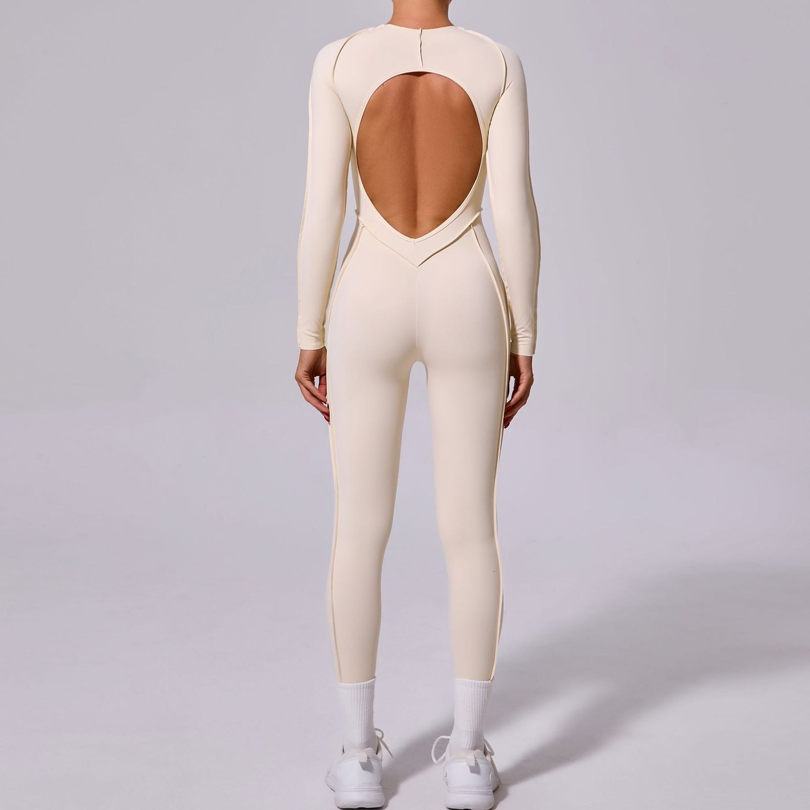 New Winter One-piece Sports Yoga Jumpsuit Backless Tight Jumpsuit - Image 7