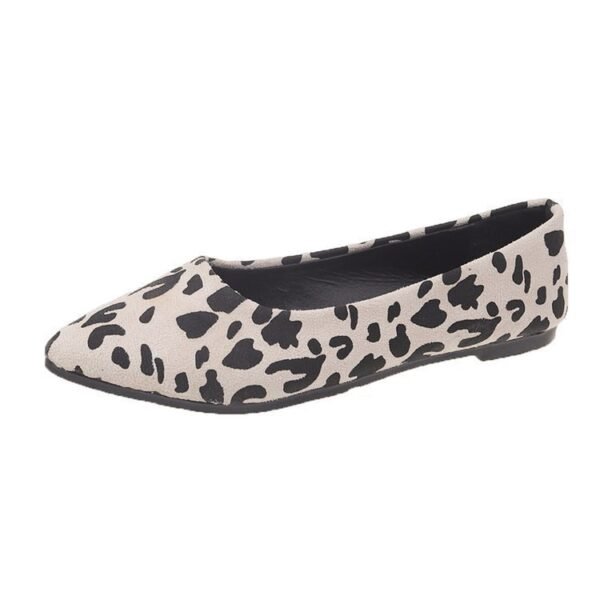Fashion Flat Pointed Toe Shoes Leopard Print Women Flat Pumps - Image 5