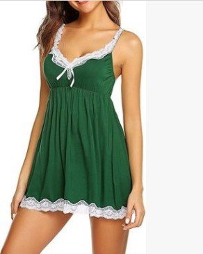 Women's Erotic Lace Halterneck Women's Nightdress - Image 2