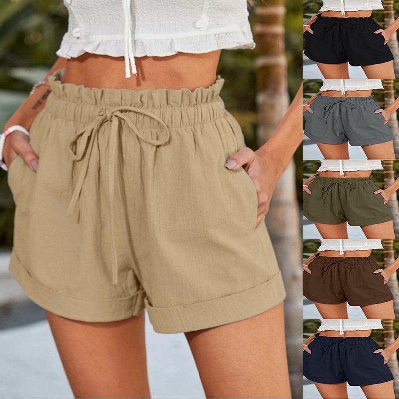 European Solid Color Loose Casual Fashion Shorts For Women