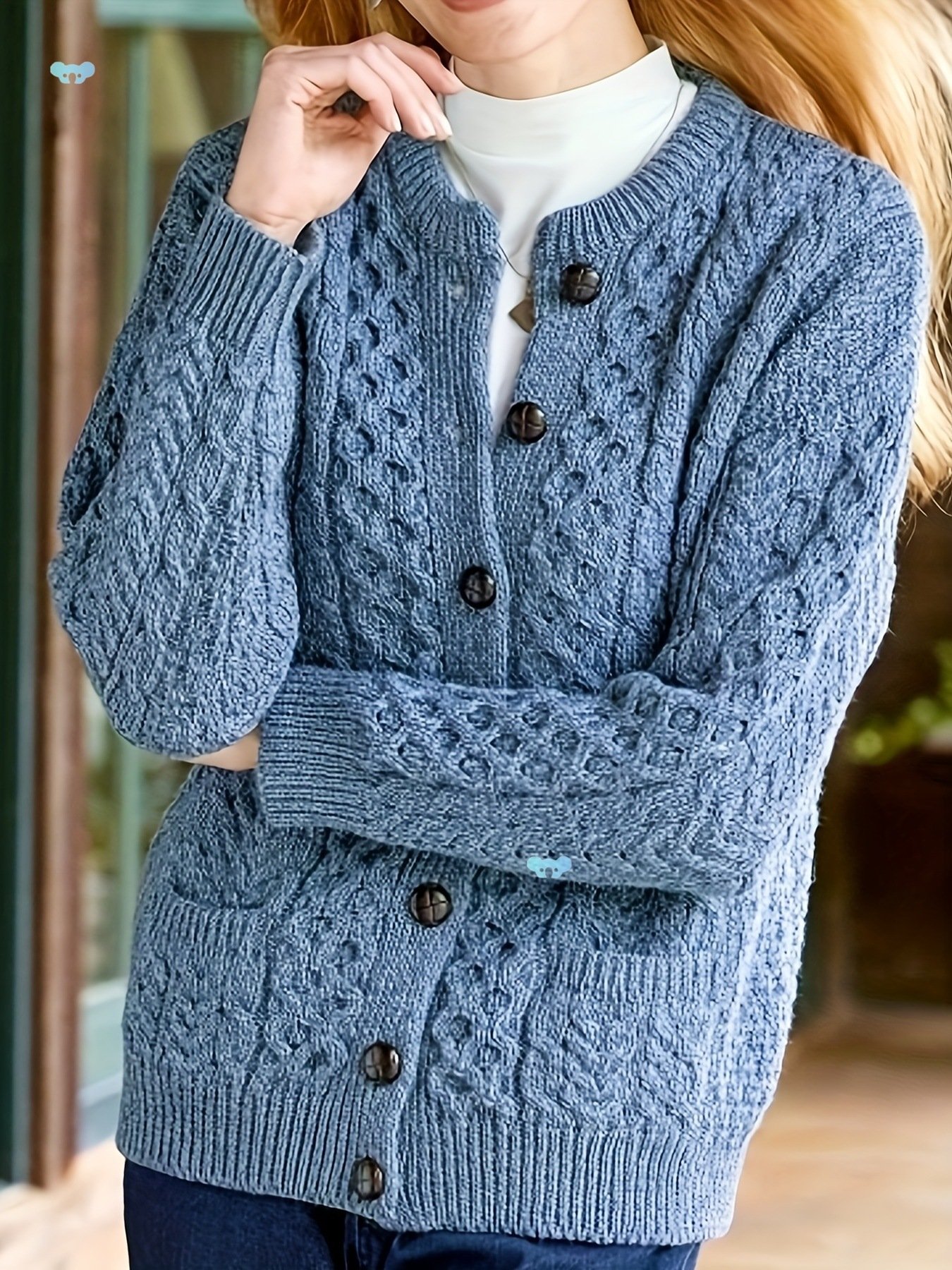 Women's Casual Knit Cardigan Sweater Cozy Long Sleeve - Image 4