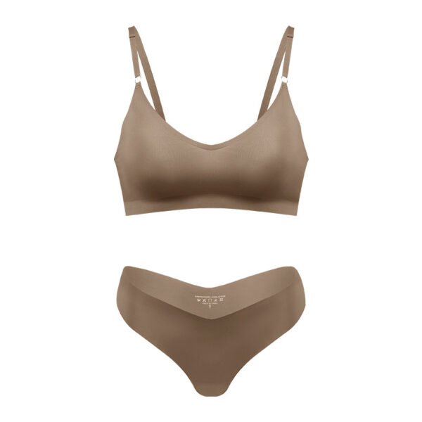 Women's V-neck Breathable Underwear Bra Panties Set - Image 4
