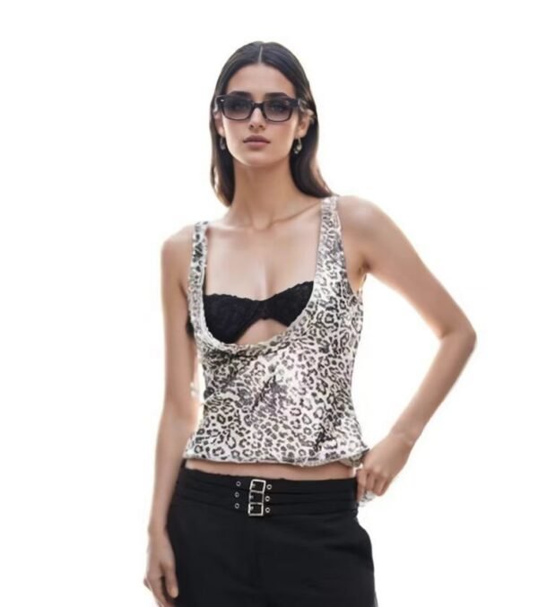Sleeveless Lace Bra Short Low-cut Top Two-piece Set - Image 6