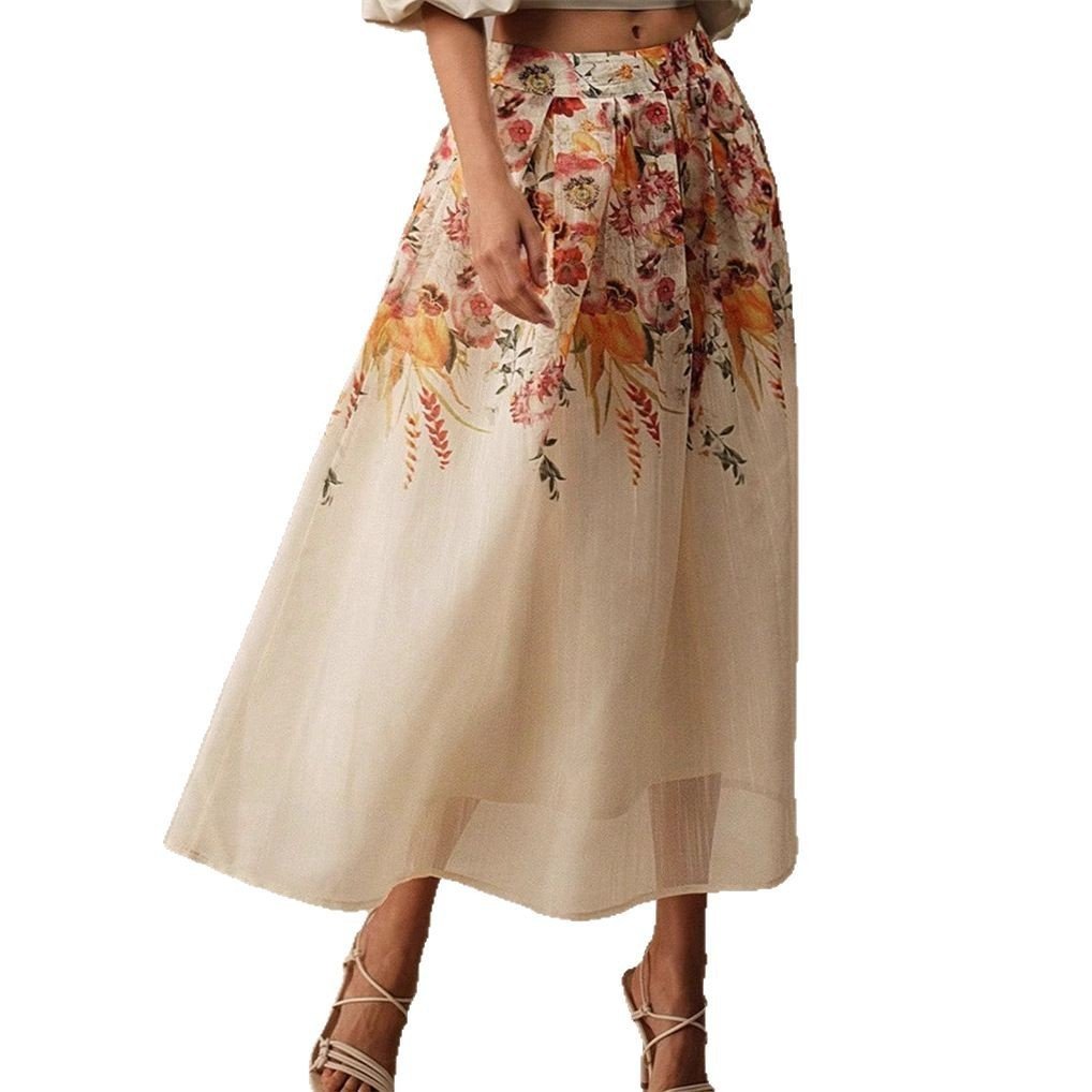 Gorgeous Elegant Bamboo Digital Printed Skirt - Image 2