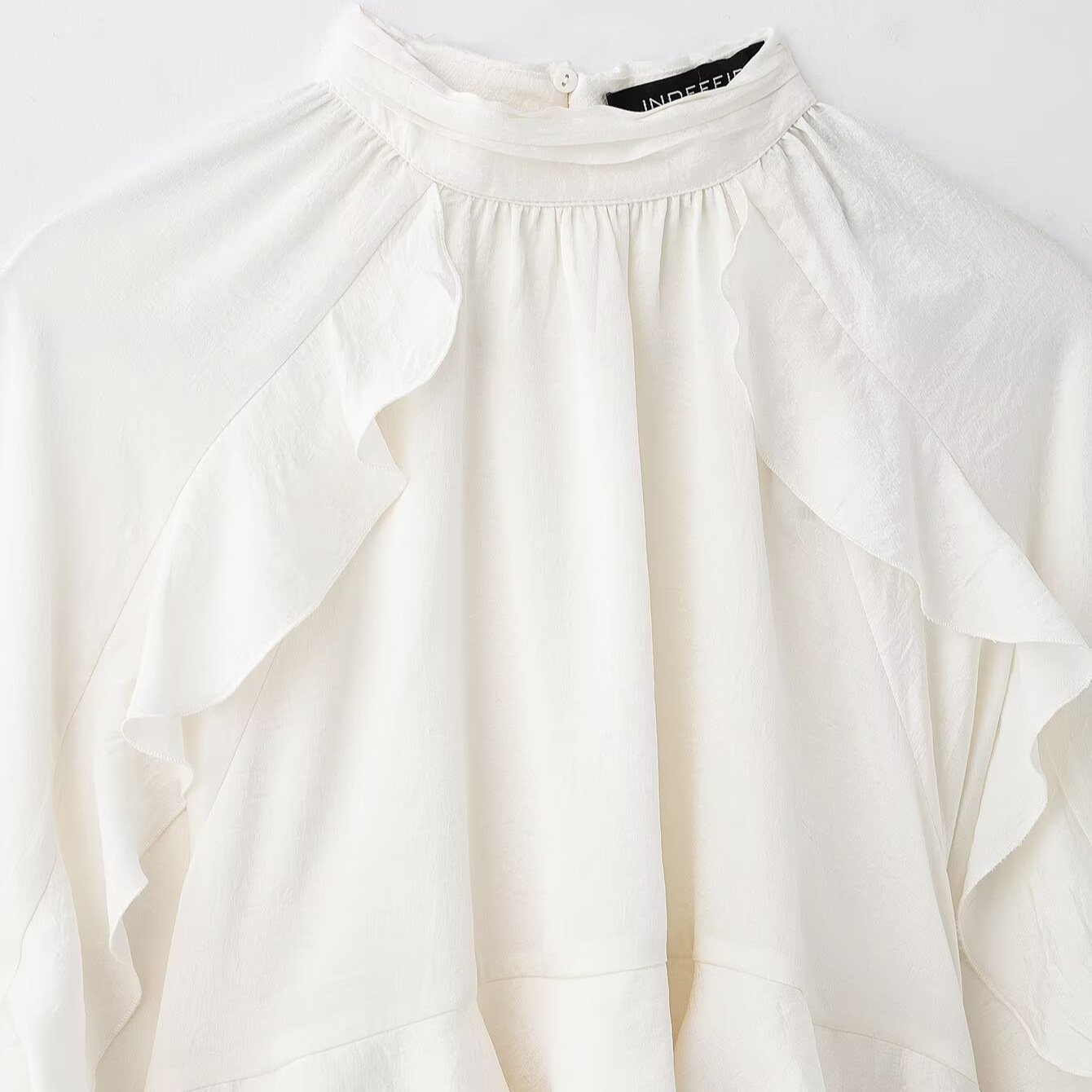 New Women's Classic Fashion Laminated Decoration Shirt - Image 2
