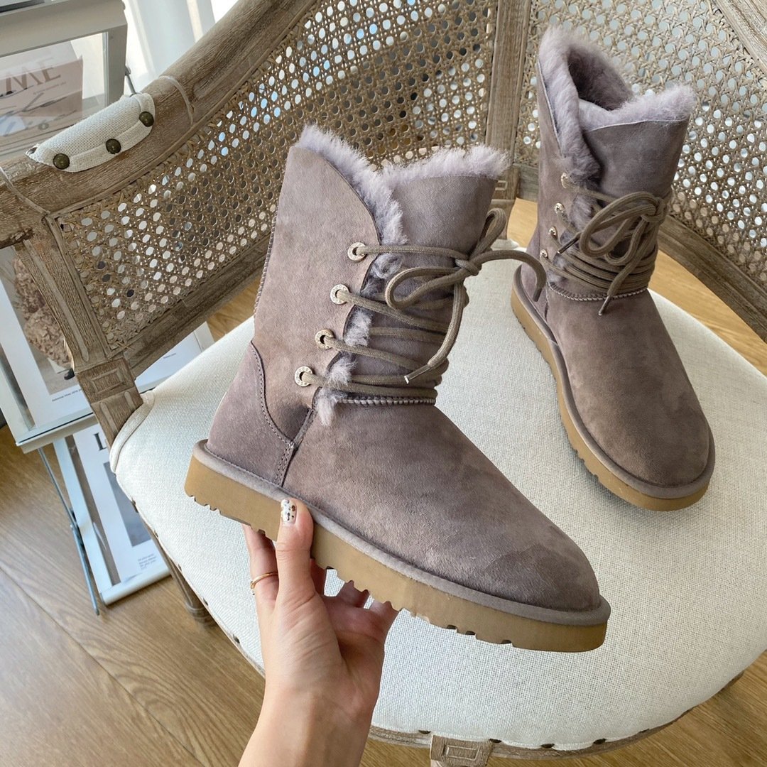 Fur One-piece Snow Boots Women - Image 4