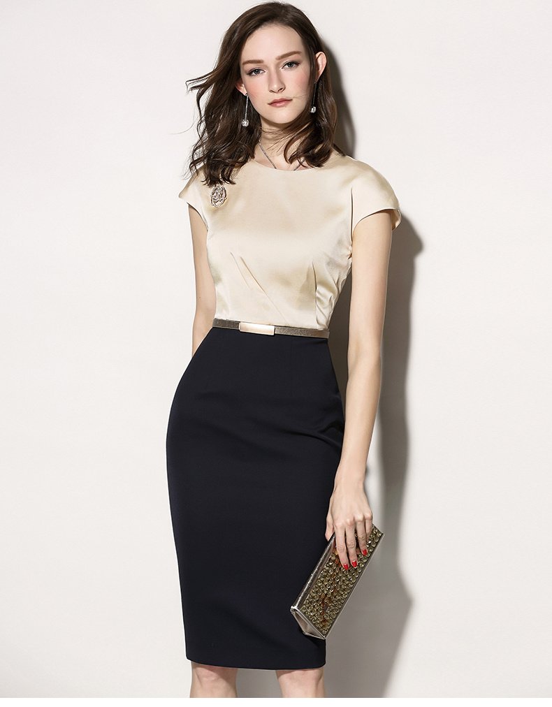 Women's Fashion Ladies Slim Professional Dress With Hips - Image 3