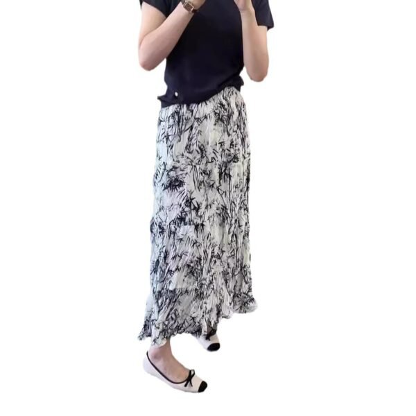 Elastic Waistband A- Line Dress Mori Style - Image 2