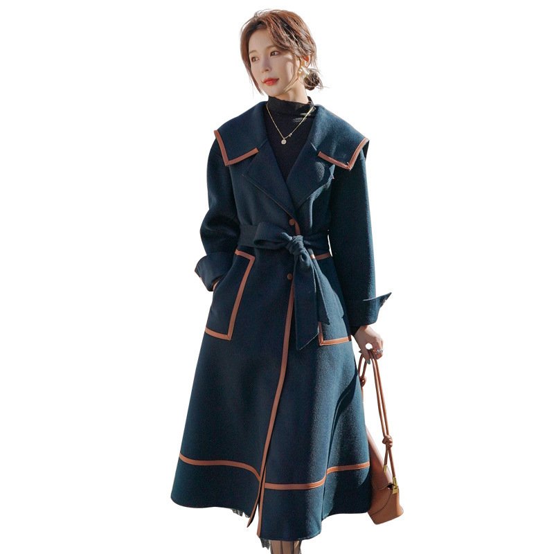 Women's Medium Length Woolen Jacket - Image 5