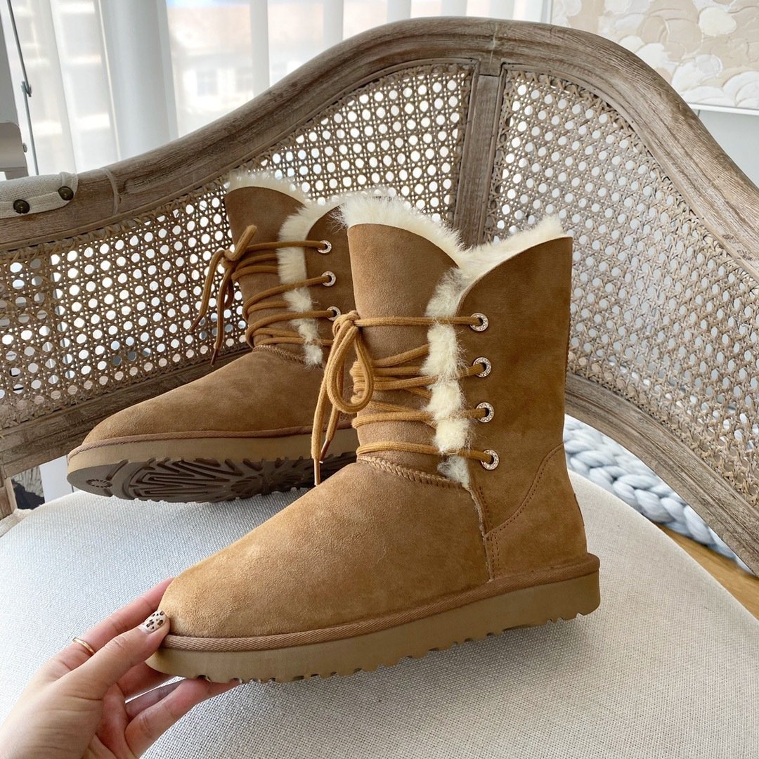 Fur One-piece Snow Boots Women - Image 3