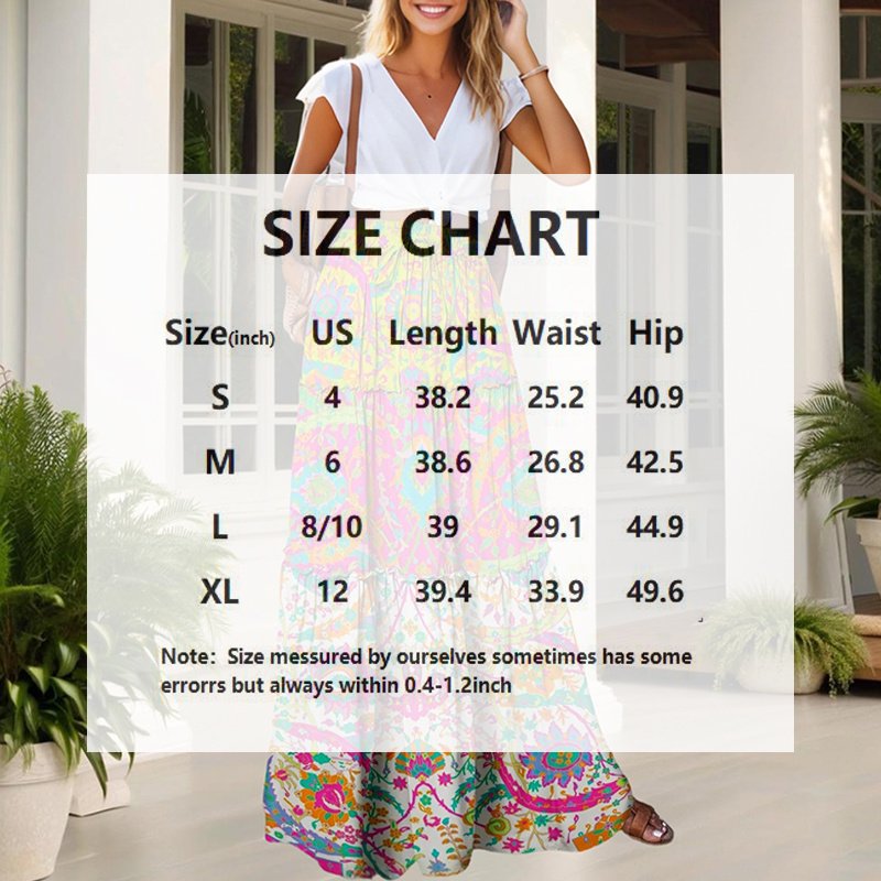 Women's Color Block Floral Print Skirt - Image 7