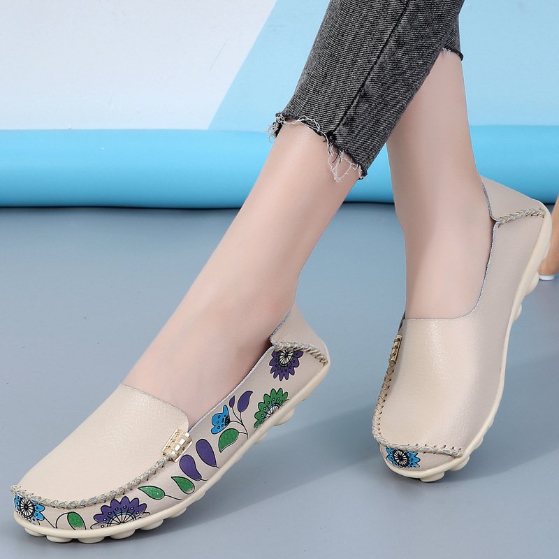 Flowers  Women Flat Shoes With Sewing Thread Soft Shoes - Image 8
