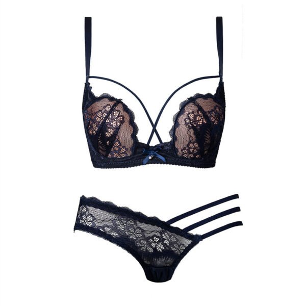Sexy Lace Half Cup Pure Desire Push-up Beauty Back Red Bra Set - Image 7