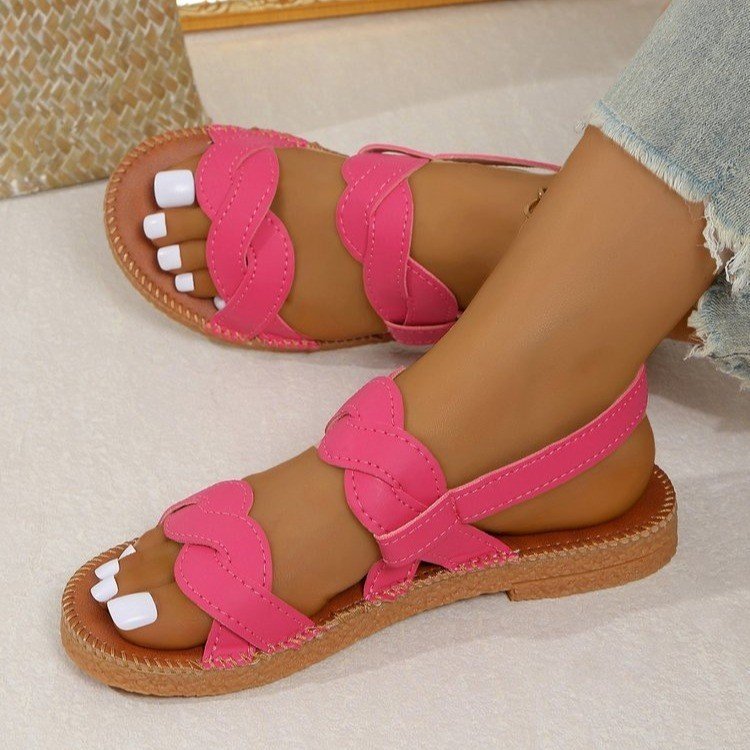 Woven Fashion Flat Summer Shoes Women - Image 2