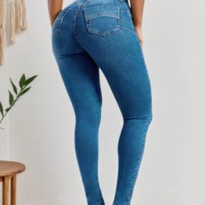 Four Season Versatile Tight Jeans, High Elasticity Slim Fit Comfortable And Fashionable, Classic Solid Color Design, Suitable For Both Casual And Formal Wear, Women's Jeans And Clothing