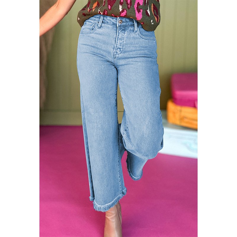 European And American Leisure Versatile High Waist Zipper Jeans - Image 5