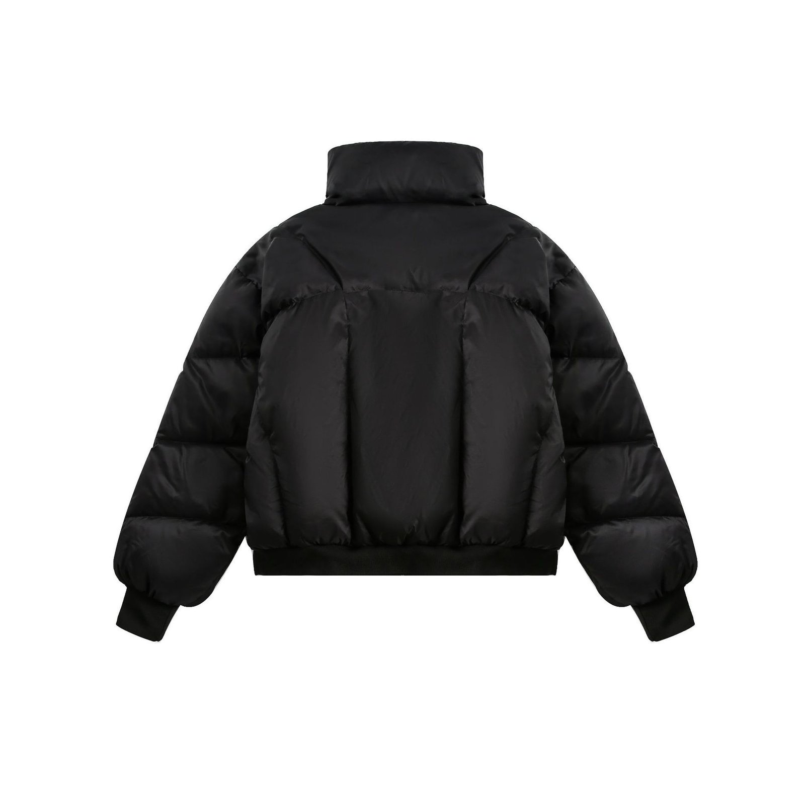 Winter New White Duck Down American Black Stand-up Collar Bread Coat - Image 5