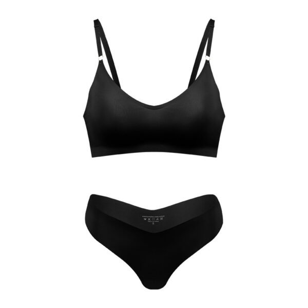 Women's V-neck Breathable Underwear Bra Panties Set - Image 3