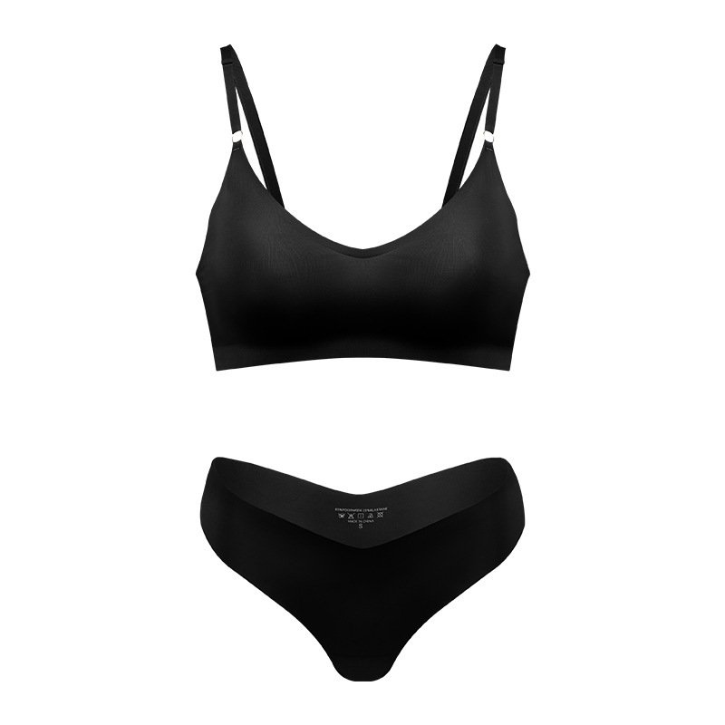 Women's V-neck Breathable Underwear Bra Panties Set - Image 3
