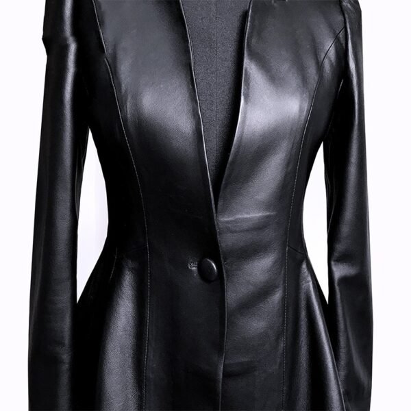 Short Coat Women's Leather Jacket - Image 2