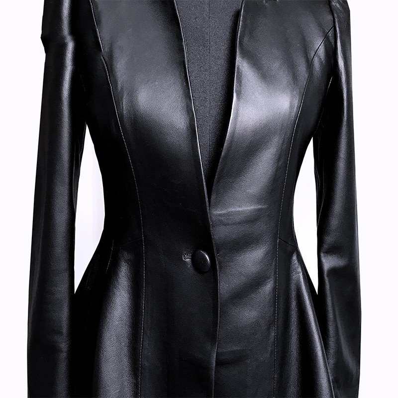 Short Coat Women's Leather Jacket - Image 2
