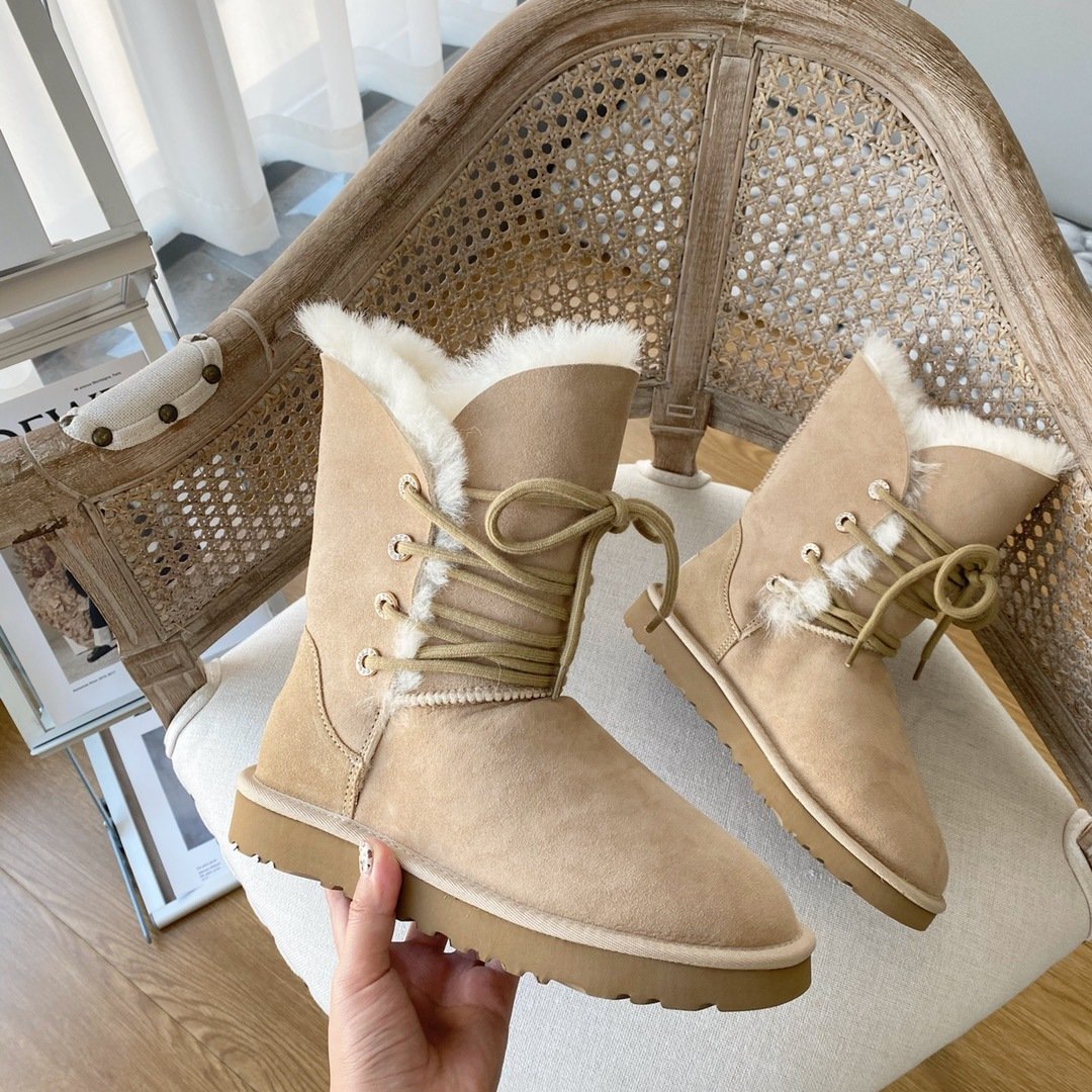 Fur One-piece Snow Boots Women - Image 6