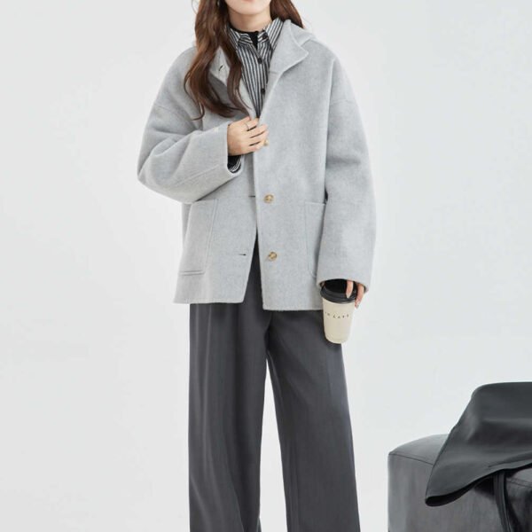 Cloak Winter Hooded Reversible Cashmere Coat - Image 7