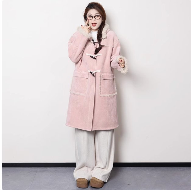 Maillard Short And Long Suede Faux Fur Plush Coat - Image 5