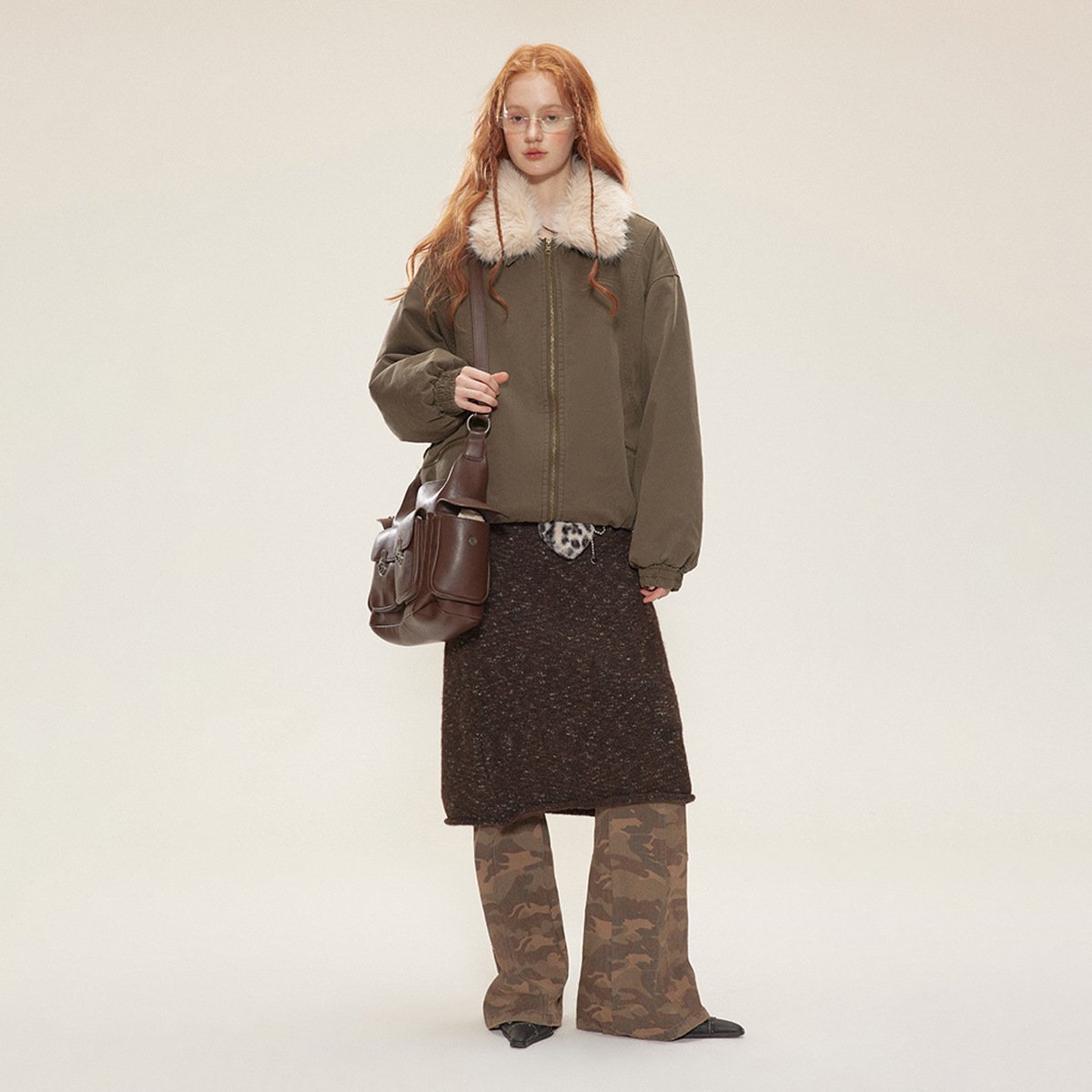 New Winter Cotton Dress Coat Detachable Fur Collar - Image 3