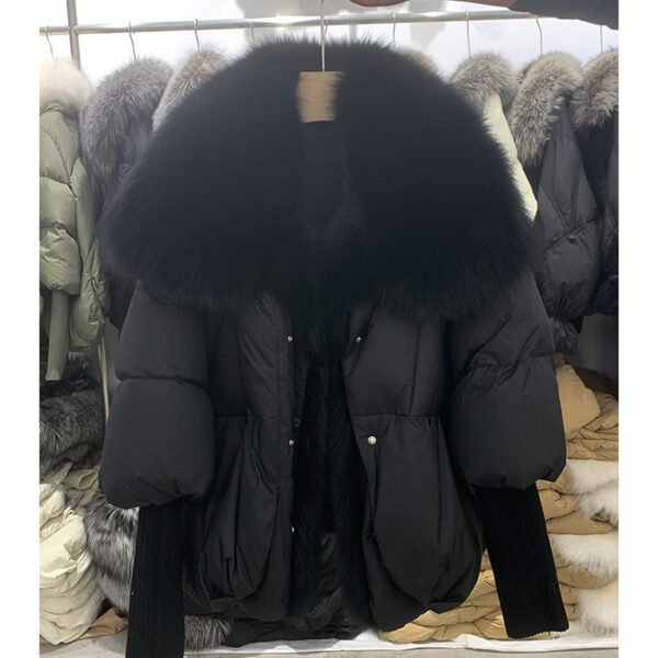 Slimming Loose Temperament Western Style Down Fur Coat - Image 5