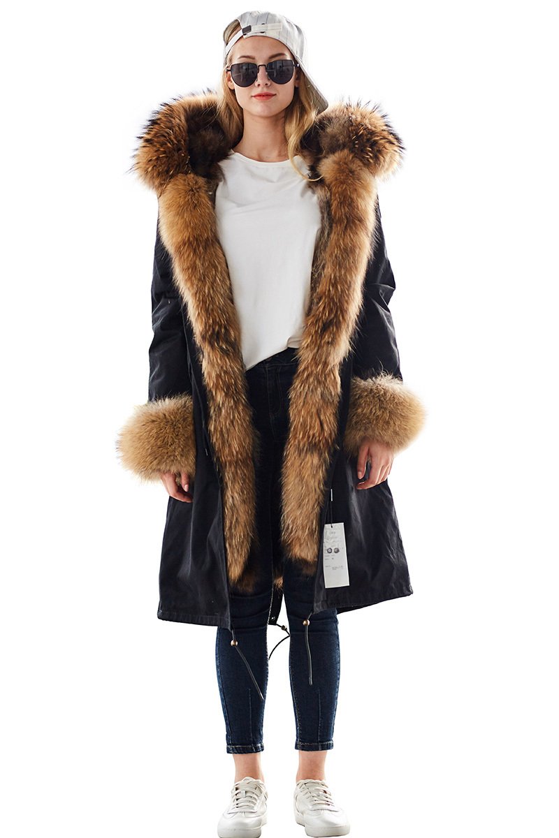 Women's Winter Wool Collar Coat Long Style Overcome - Image 6