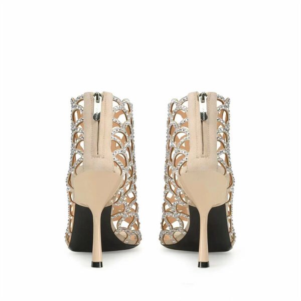 Women's Rhinestone Hollow High Heels - Image 6